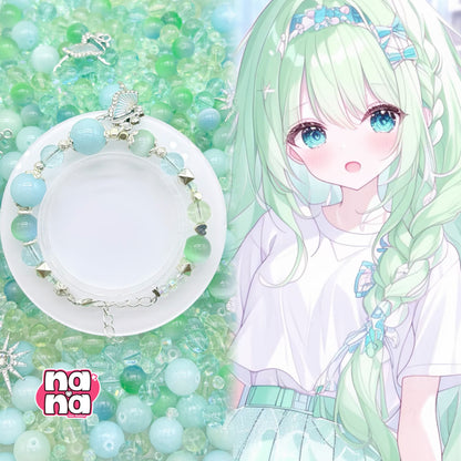 【Y1136】風の祈り  高品質キャッツアイ&ガラス（10*10）