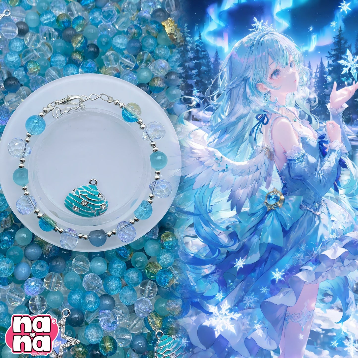 【A1265】Sakura ドロップス    高品質キャッツアイXガラス（8*8）