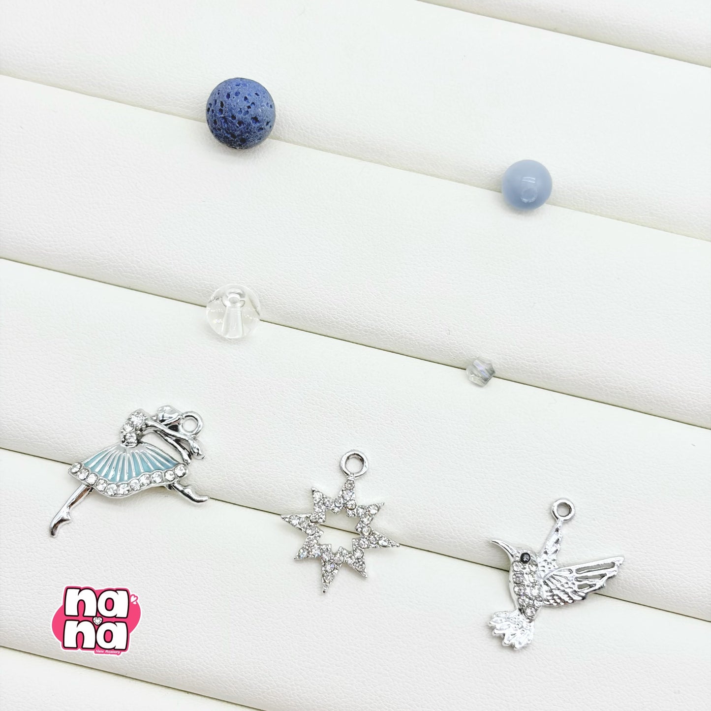 【Y1141】ゆきのはな  高品質キャッツアイ&ガラス（10*10）