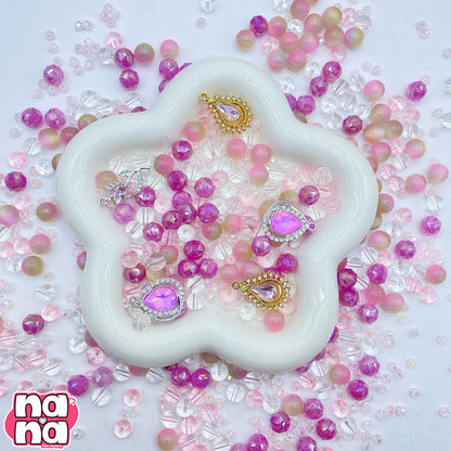 【A1270】いちごの願い    高品質キャッツアイXクリスタルガラス（8+10)