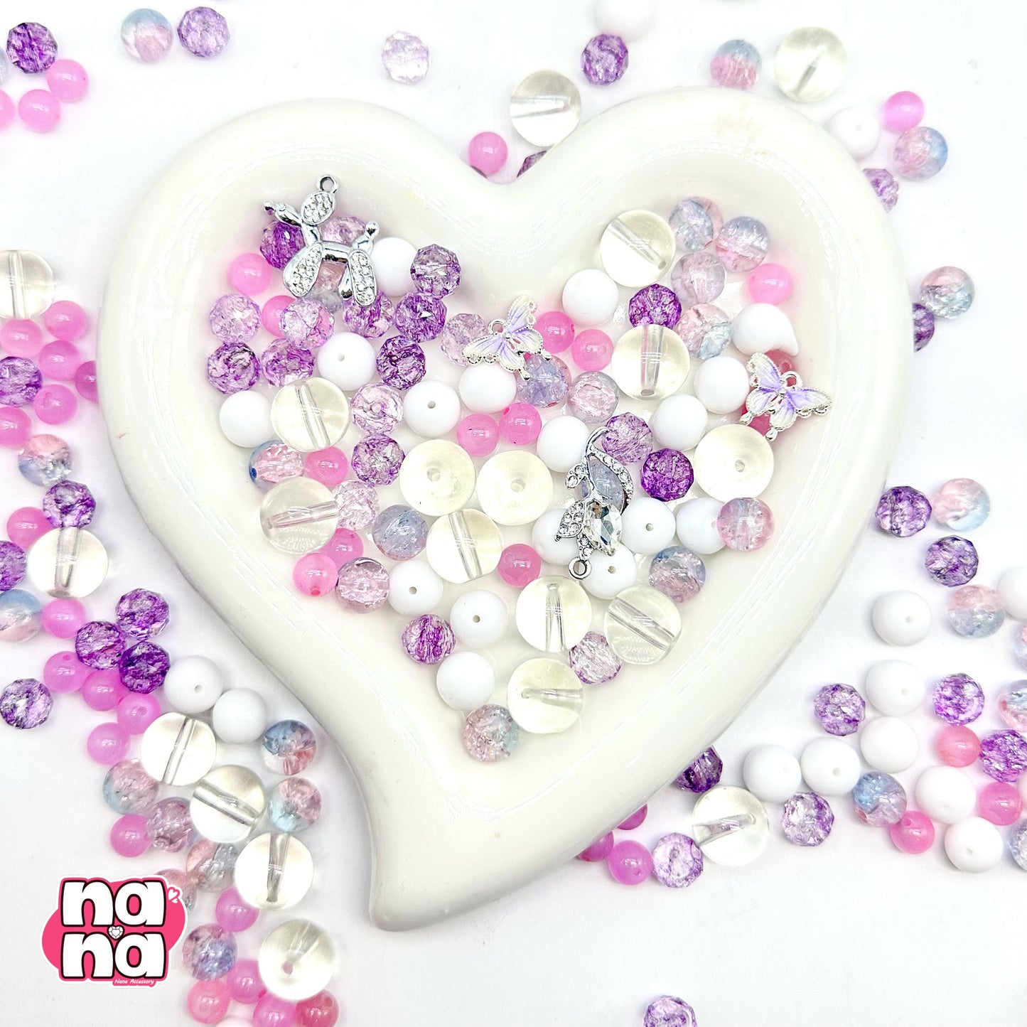 【A1271】パーティ パーティ    高品質キャッツアイXクリスタルXガラス（8+10+12）