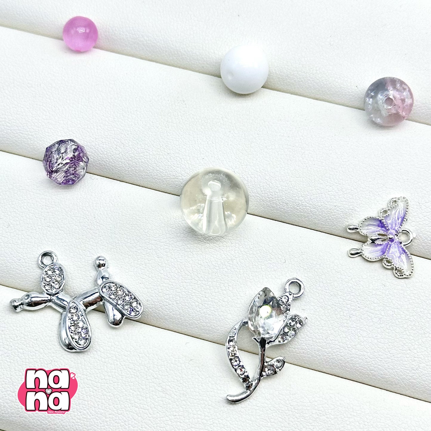 【A1271】パーティ パーティ    高品質キャッツアイXクリスタルXガラス（8+10+12）