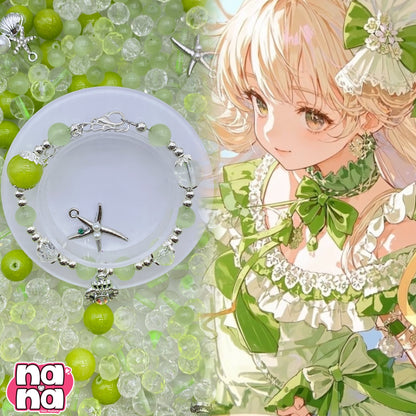 【A1281】幸せのときめき    高品質天然石XキャッツアイXガラス（8+10+12)