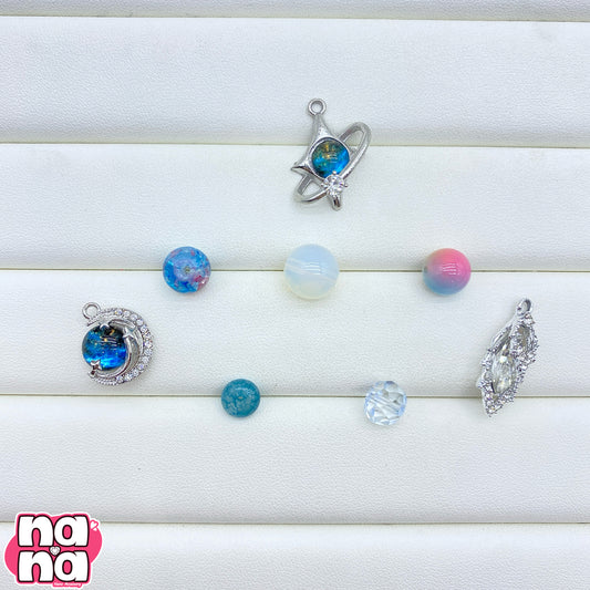 【A1290】サイレント·イヴ    高品質天然石XキャッツアイXガラス（10+12)