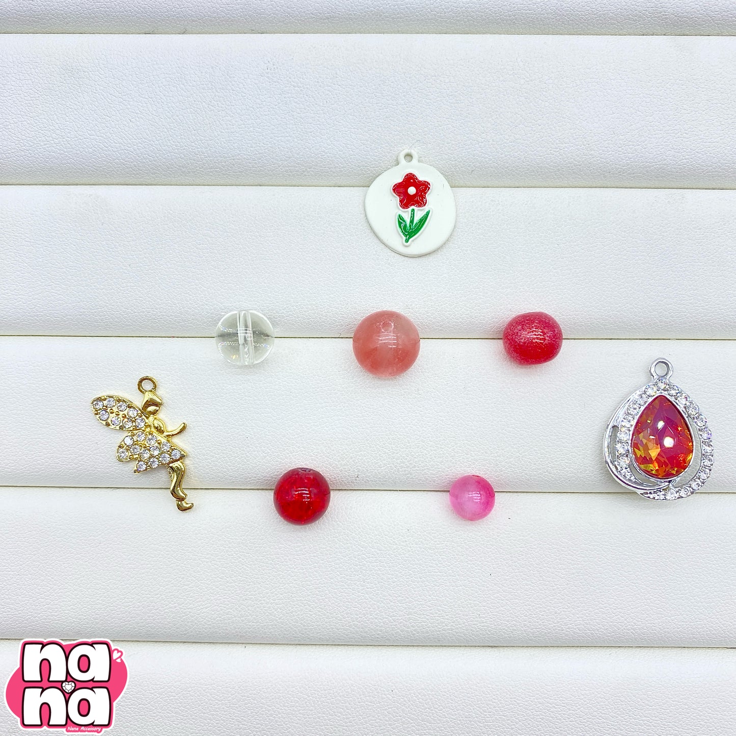 【A1291】蝶の恋話し    高品質天然石XキャッツアイXガラス（8+10+12)