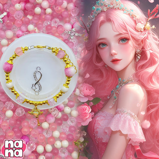 【A1296】ダンスホール    高品質天然石XキャッツアイXガラス（8+10)