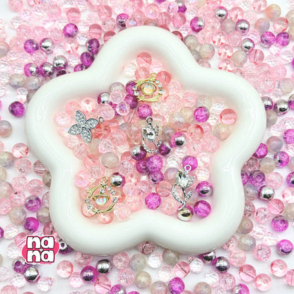 【Y1168】花模様  高品質ガラス（10*10）