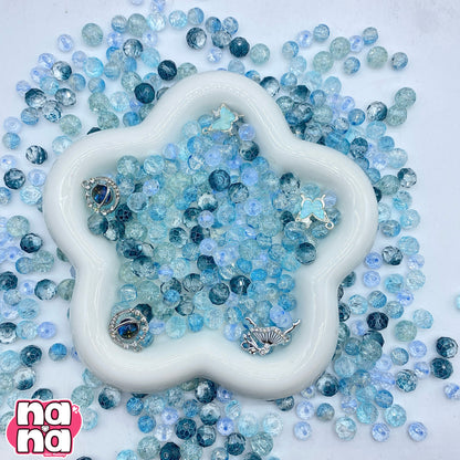 【Y1173】ゆきの花  高品質ガラス（10*10）