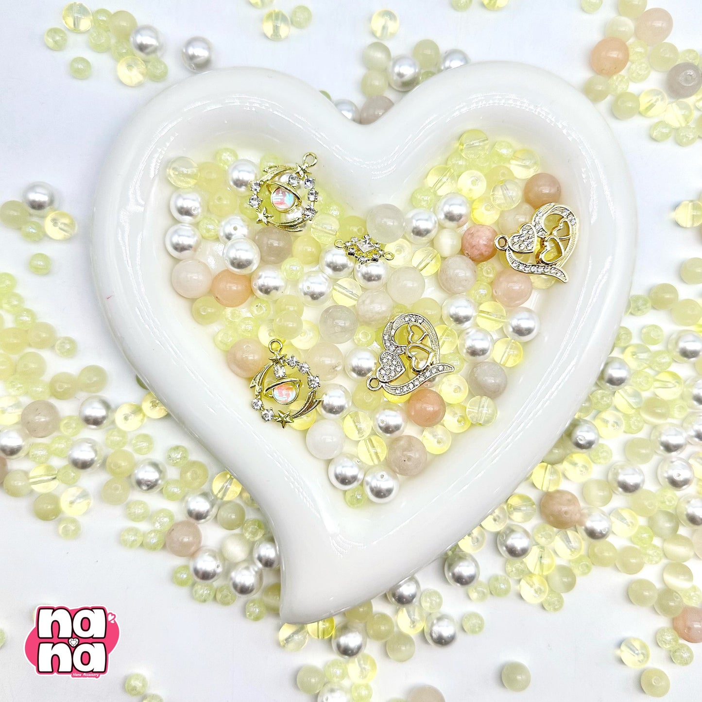 【Y1176】太陽の物語  高品質キャッツアイ&ガラス（10*10）