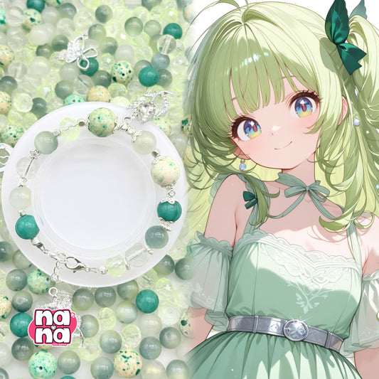 【A1300】プレゼント  高品質天然石XキャッツアイXガラス（10+12）