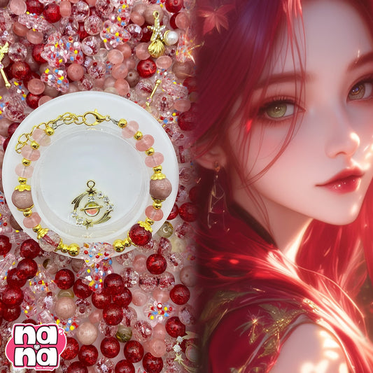 【A1301】花束の代わりにメロディー    高品質天然石Xガラス（10*10)