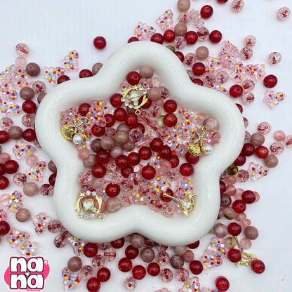 【A1301】花束の代わりにメロディー    高品質天然石Xガラス（10*10)