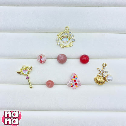 【A1301】花束の代わりにメロディー    高品質天然石Xガラス（10*10)