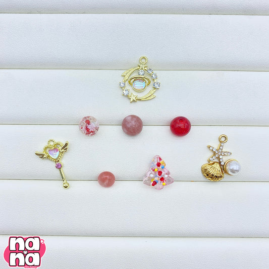 【A1301】花束の代わりにメロディー    高品質天然石Xガラス（10*10)