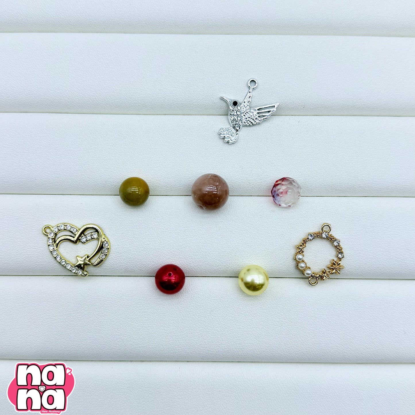 【A1305】浅い夢だから 胸を離れない   高品質天然石XキャッツアイXガラスXパール（10+12）