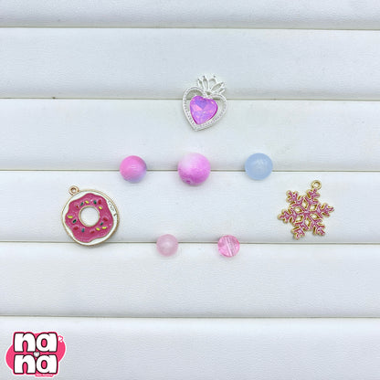 【A1355】福来い    高品質天然石XキャッツアイXガラス（8+10+12)