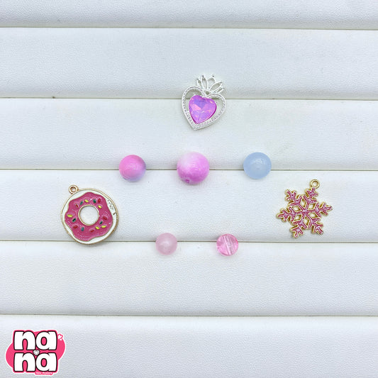 【A1355】福来い    高品質天然石XキャッツアイXガラス（8+10+12)