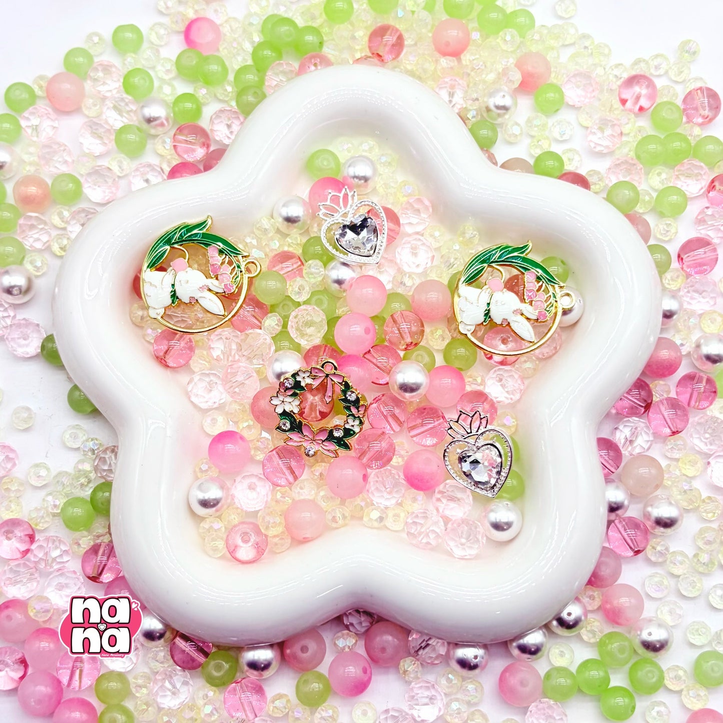 【Y1244】はるのあめ  高品質ガラス（10*10）