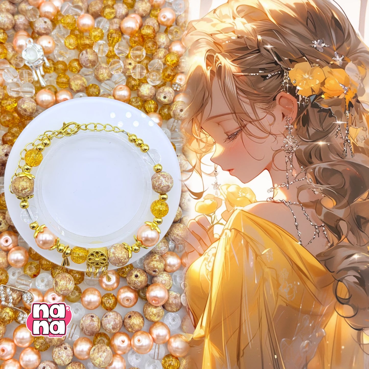 【A1441】ハレハレヤ    高品質ガラスXパール（8+10）