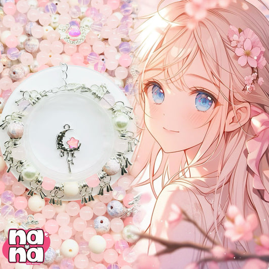 【A1444】春とバラの詩     高品質ガラスXパール（8+10）