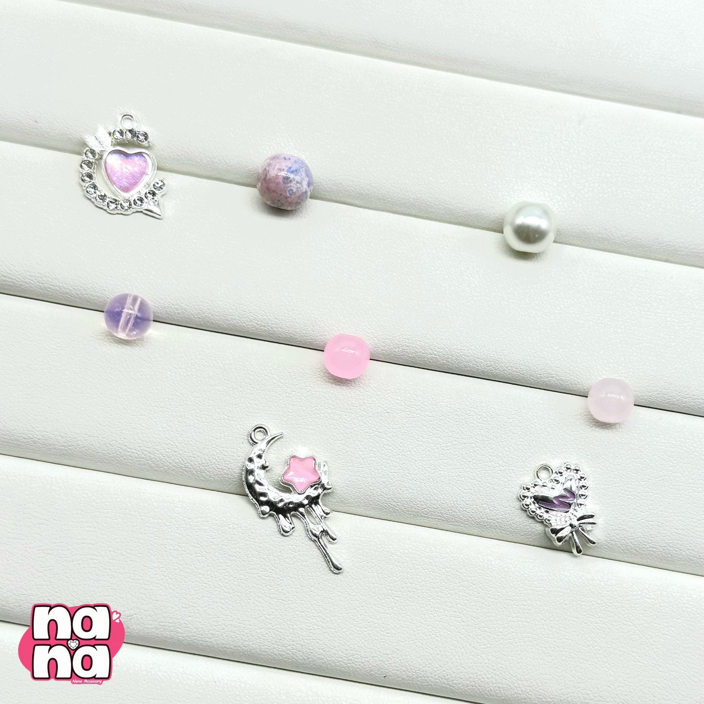 【A1444】春とバラの詩     高品質ガラスXパール（8+10）