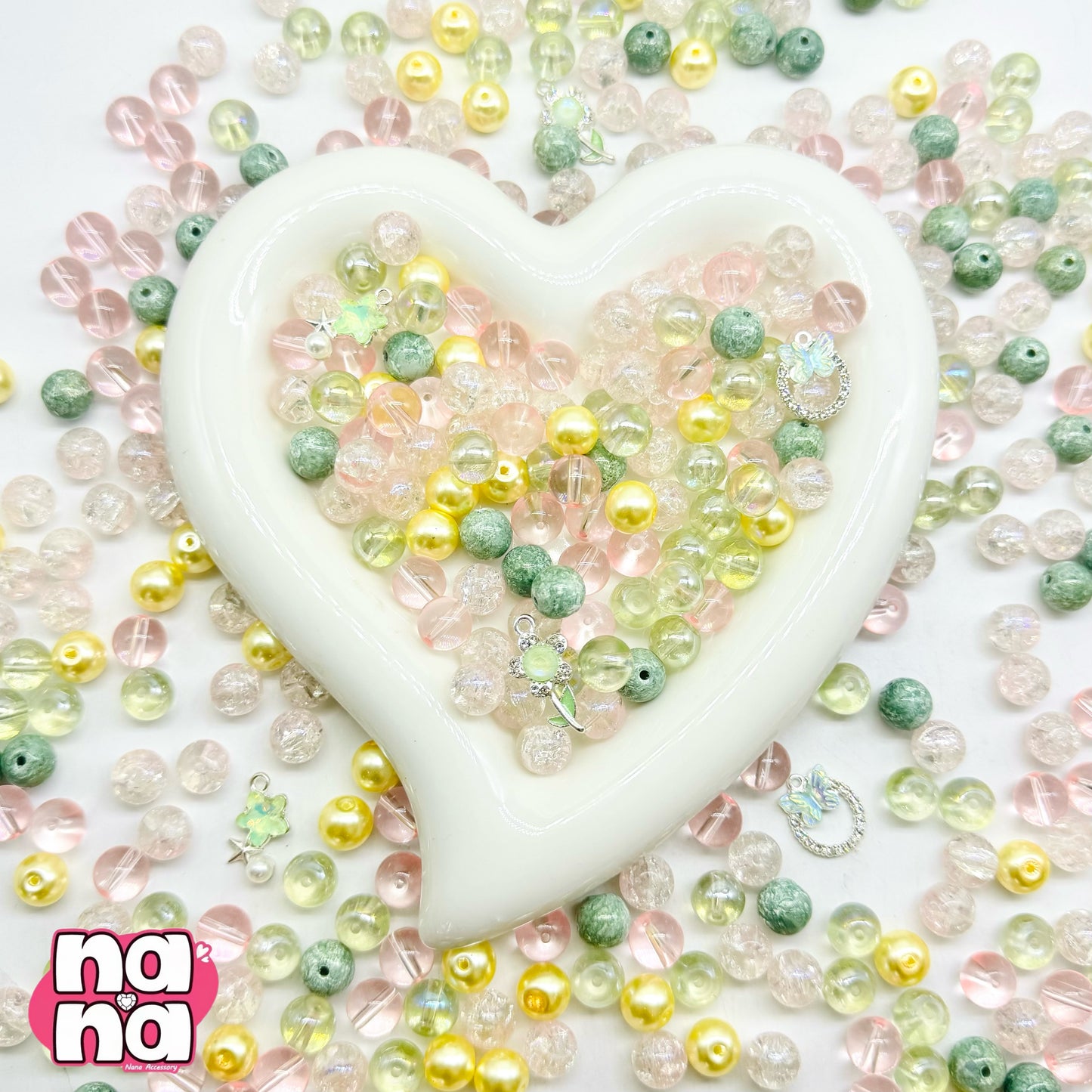 【A1451】恋をしたの貴方    高品質ガラスXパール（10*10）