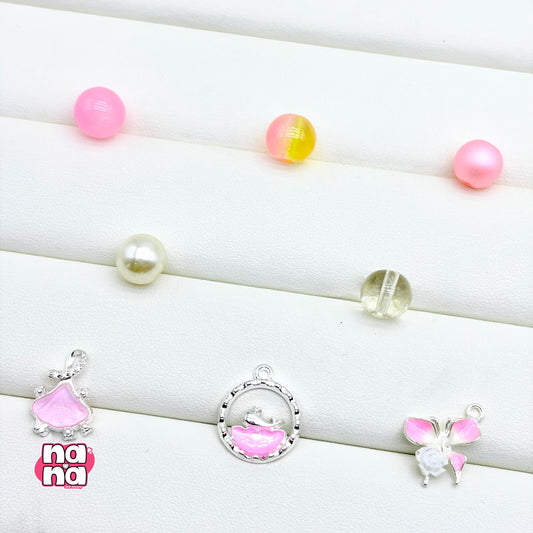 【A1454】幸せを数えて見る    高品質ガラスXパール（10*10）