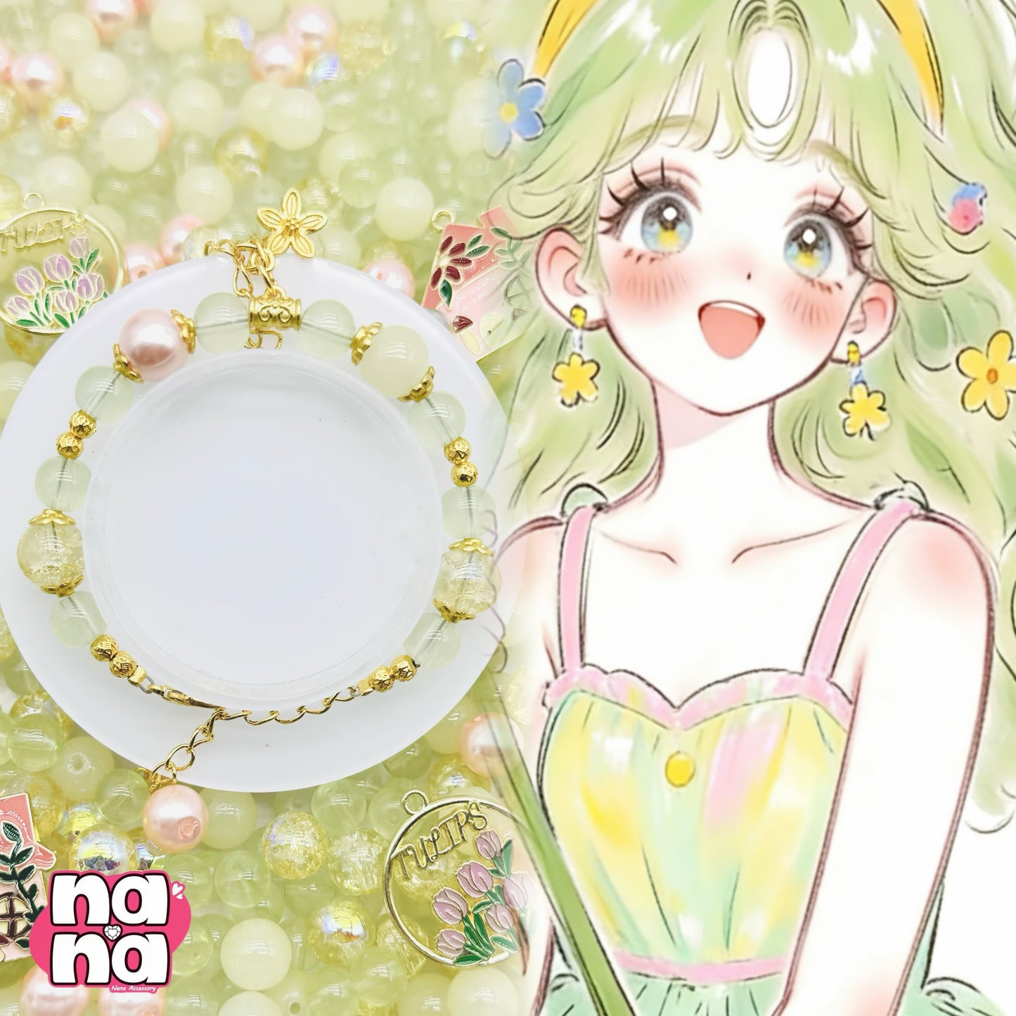 【A1500】君を思ってばかりで   高品質ガラスXパール（8+10）